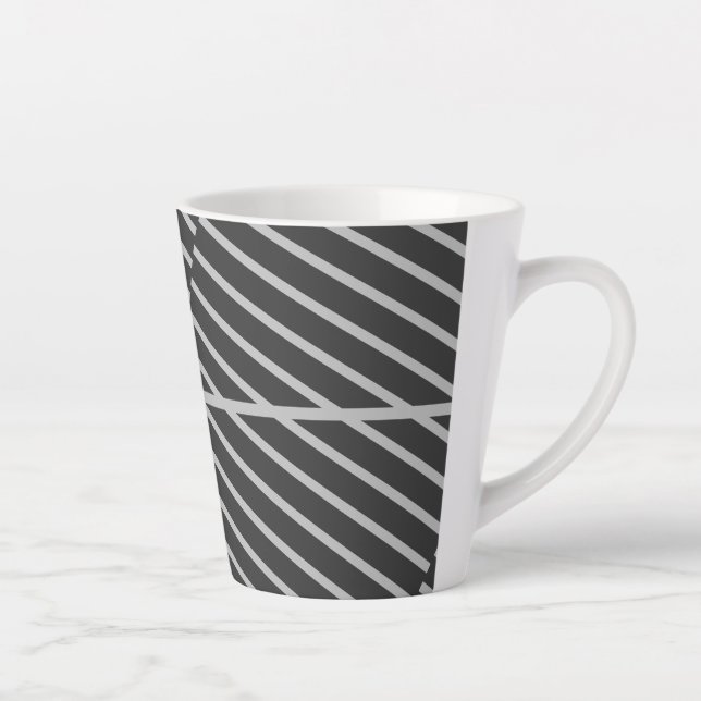 Tasse Latte Cafetière graphique simple et élégant (Droite)