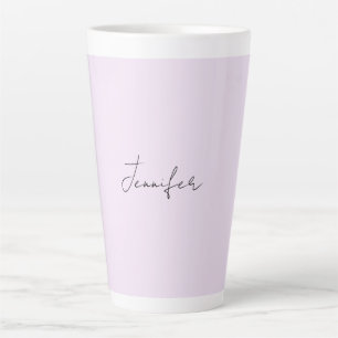 Tasse Latte Calligraphie de couleur pastel Élégant Simple Nom