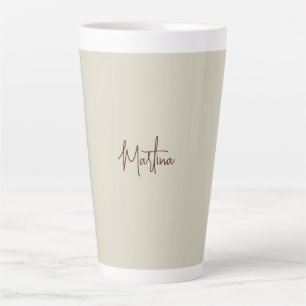 Tasse Latte Calligraphie minimaliste moderne