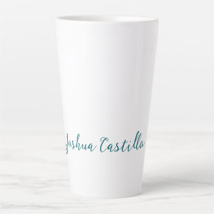 Tasse Latte Calligraphie Simple Plain Professionnel Nom
