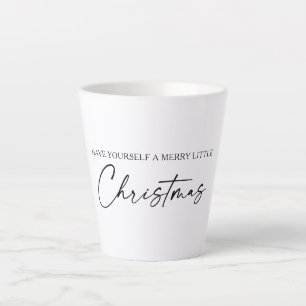Tasse Latte Calligraphie Stylo en encre Script Minimaliste No