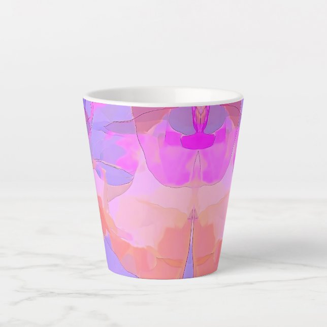 Tasse Latte Calques de pastel abstraits petit (Devant)