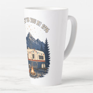 Tasse Latte Camionnette de camping du 4 juillet Montagnes
