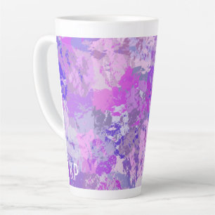 Tasse Latte Camo rose violet Abstrait