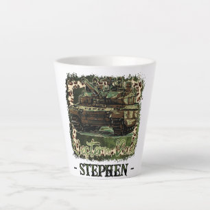 Tasse Latte Camouflage de réservoir militaire de père occident