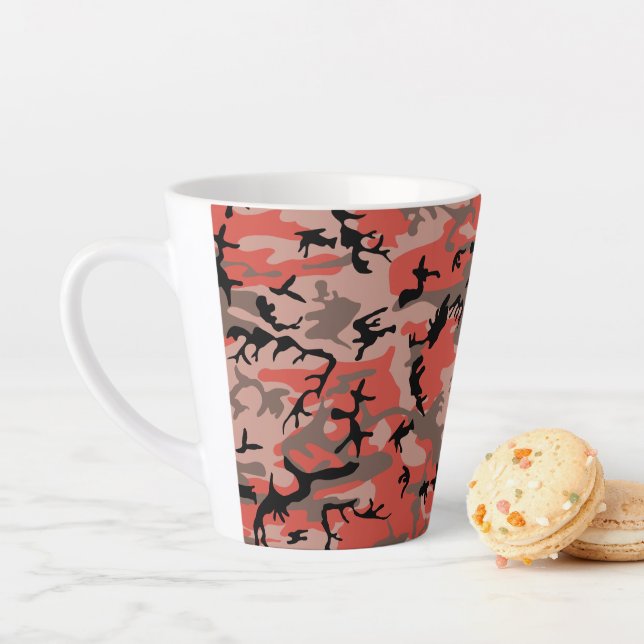 Tasse Latte Camouflage rouge et Brown, Armée (En situation)