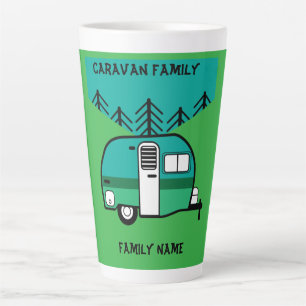 Tasse Latte Campers Joyeux Caravane Drôle Caravanes Deux Tones