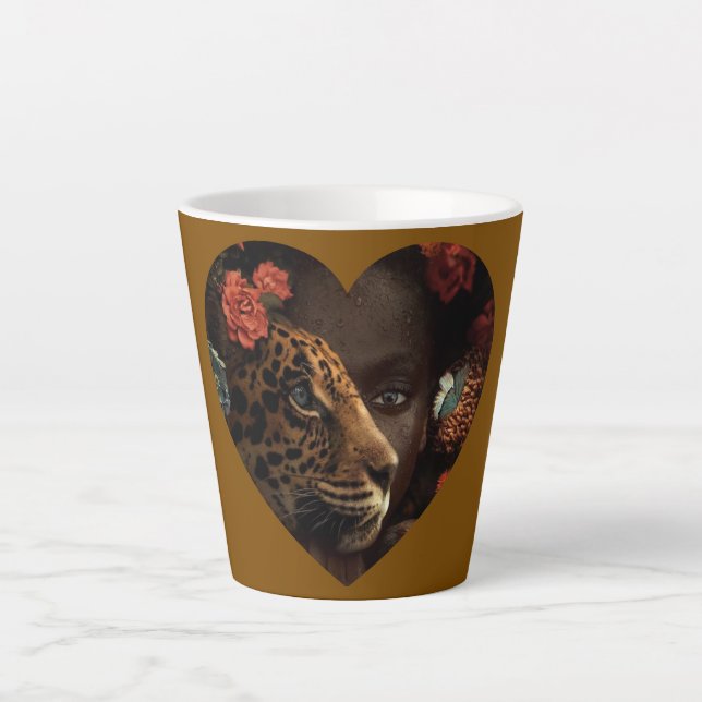 Tasse Latte Caneca Afro Lion (Devant)