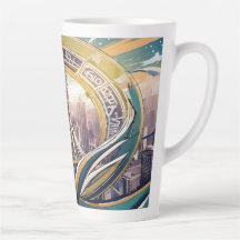 Caneca grande para café latte
