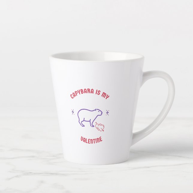 Tasse Latte Capybara animal mignon couple mari femme petit ami (Droite)