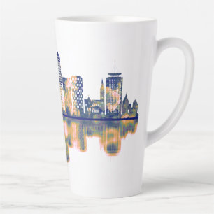 Tasse Latte Cardiff Skyline