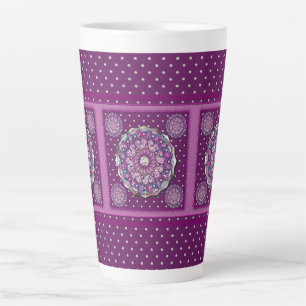 Tasse Latte Cardinal rouge Rosace