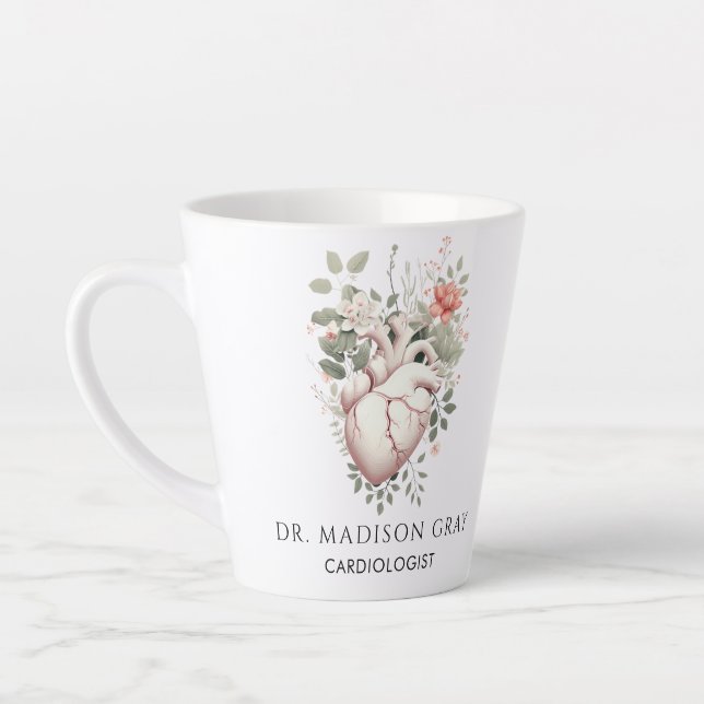 Tasse Latte Cardiologue Bureau (Gauche)