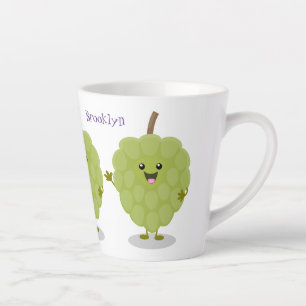 Tasse Latte Caricature de chérimoya à la crème anglaise