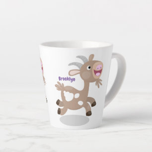 Tasse Latte Caricature de chèvre billy joyeux