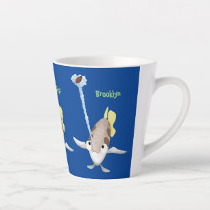 Tasse Latte Caricature de Tir à l'arc