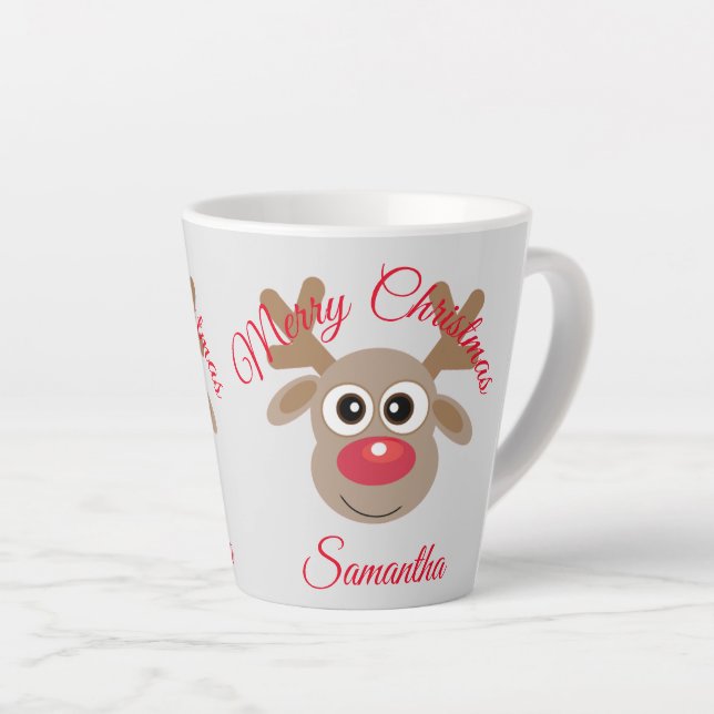 Tasse Latte Caricature en gris argenté (Angle droit)