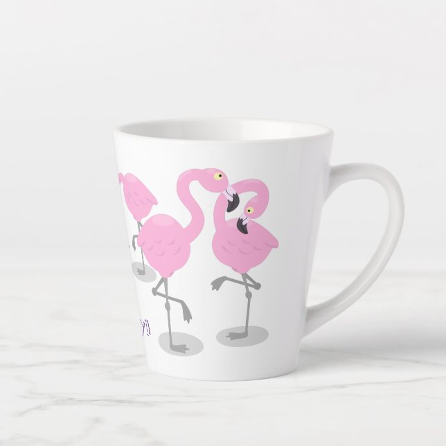 Tasse Latte Caricature en trio flamand rose mou (Droite)