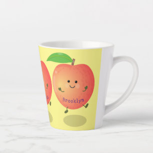 Tasse Latte Caricature jaune pêche très agréable