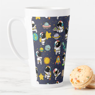 Tasse Latte Caricature spatiale astronaute