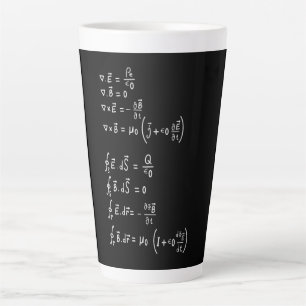 Tasse Latte Carré de formule physique Invitation Sticker