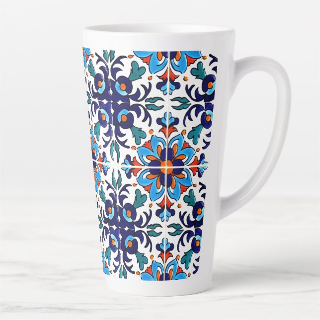 Tasse Latte Carrelage Talavera Mexicaine No 9 (Droite)