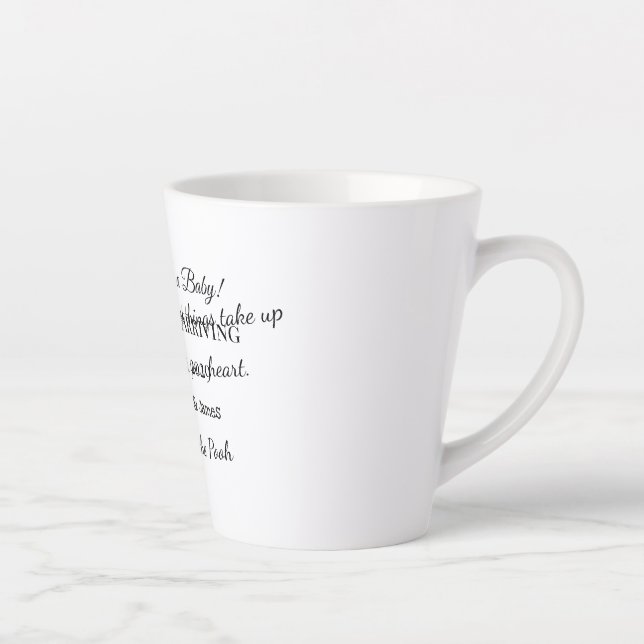 Tasse Latte Carte de déclaration personnalisée pour bébé (Droite)