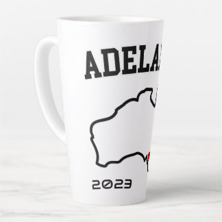 Tasse Latte Carte de la ville d'Adélaïde Année Customisée
