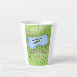 Tasse Latte Carte de voyage Sanabria Lake Espagne.