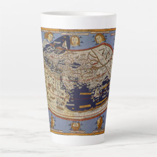 Tasse Latte Carte du monde antique Ptolémée, Johannes d'Arnshe