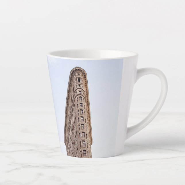 Tasse Latte Carte postale du bâtiment Flatiron (Droite)