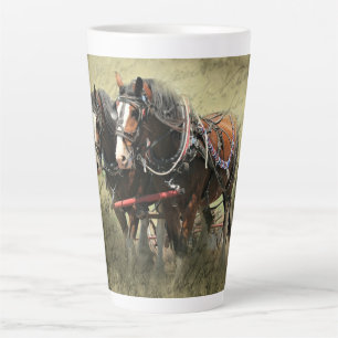 Tasse Latte Carte postale Patiné vintage Clydesdale
