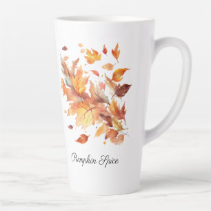 Tasse Latte Cascade de feuilles d'érable Brise d'automne, pers