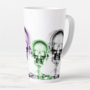 Tasse Latte Casques de crâne pour squelette de vision à rayons