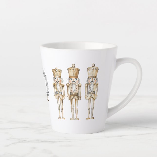 Tasse Latte Casse-Noisette de Noël en Or (Droite)