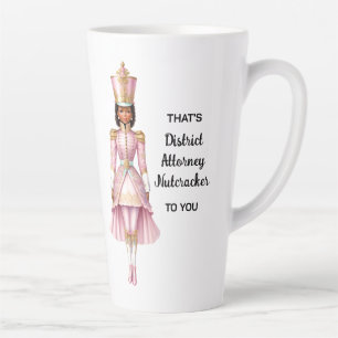 Tasse Latte Casse-Noisette Féminin Rose & Or de Noël