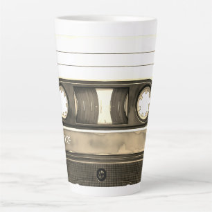 Tasse Latte Cassette Compacte Ancienne Rétro Vintage