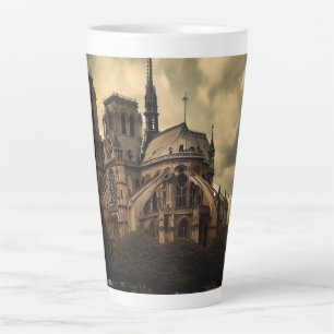 Tasse Latte Cathédrale Notre-Dame Spier, Paris France