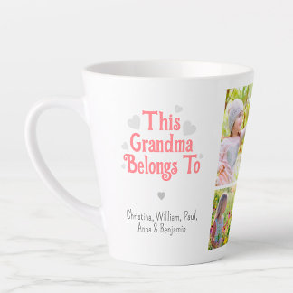 Tasse Latte Ce collage de photos de grand-mère appartient aux