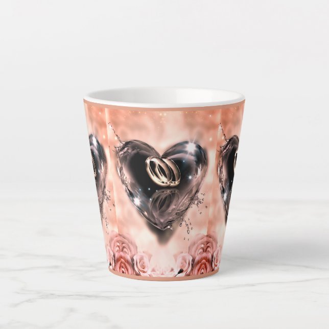 Tasse Latte Ce que Dieu a uni (Rose rose) (Devant)