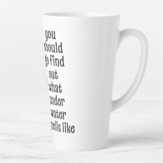 Tasse Latte Ce que l'eau sent comme