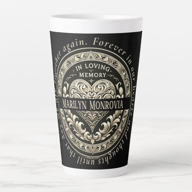 Tasse Latte Célébration commémorative de la vie (Devant)