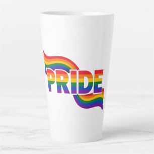 Tasse Latte Célébration de la Fierté Arc-en-Ciel