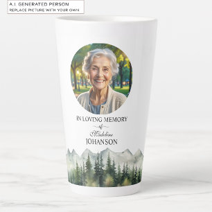 Tasse Latte Célébration de la vie des montagnes et des arbres