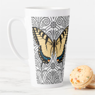 Tasse Latte Centre d'attention papillon