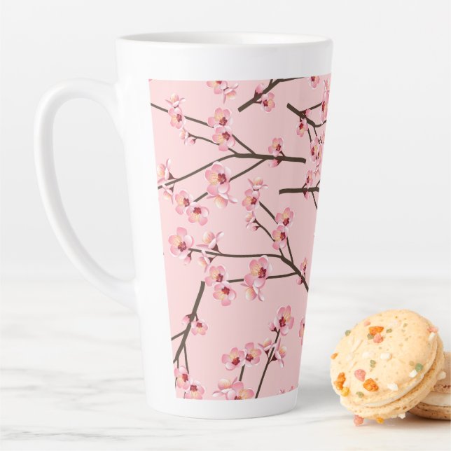 Tasse Latte Cerisier en fleurs (En situation)
