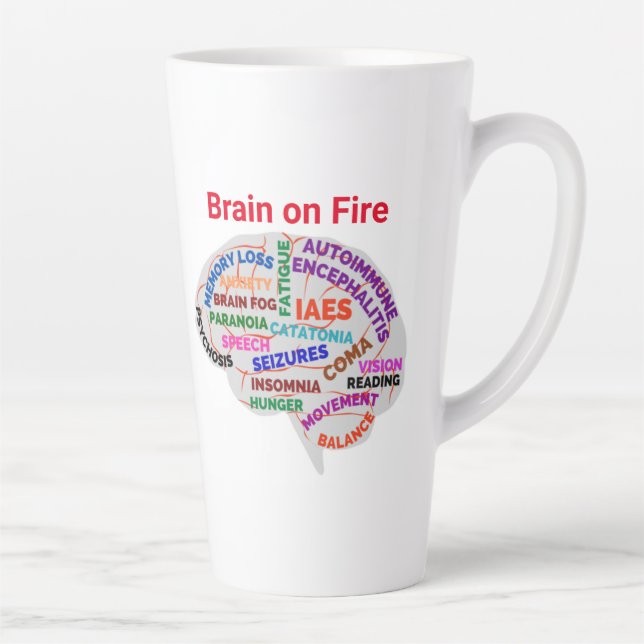 Tasse Latte Cerveau en feu Mois de sensibilisation aux EI 2-23 (Droite)