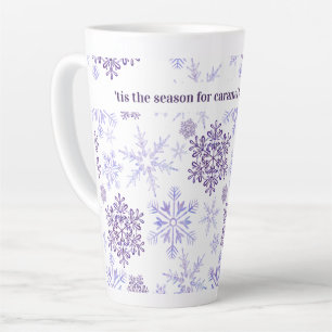 Tasse Latte C'est la saison pour .. Flocon de neige personnali