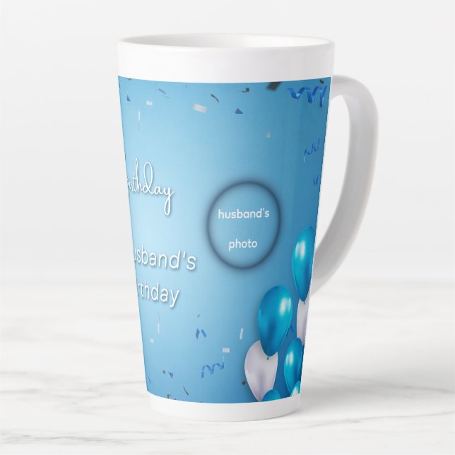 Tasse Latte C'est le 50e anniversaire de My Husband, ajoutez f (Angle droit)