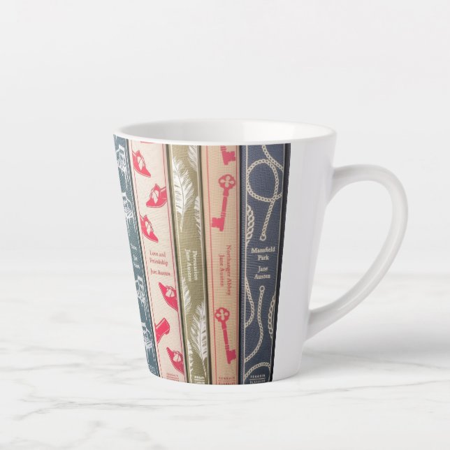 Tasse Latte C'est l'heure de lire Jane Austen  (Droite)